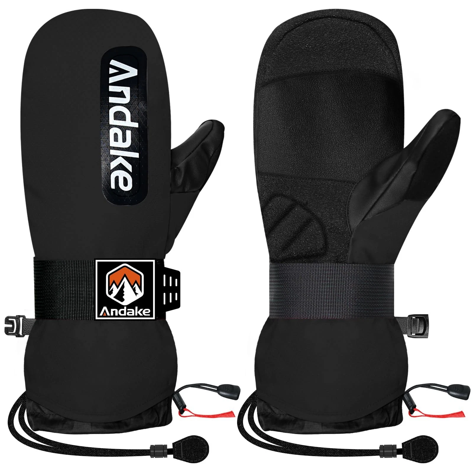 Winter Ski Mittens for Men &Teenager,Waterproof & Insulated Snow Gloves, Warm...