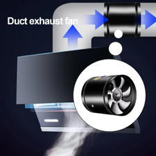 Metal Duct Fan Low Noise Air Ventilator Bathroom Kitchen Washroom Canteen Use