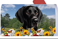 English Pointer Summer Flowers Mail Box Cover