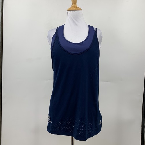 Adidas Climalite Tank Top L Racerback Cami Padded Sports Bra Country Club Tennis - Picture 2 of 17