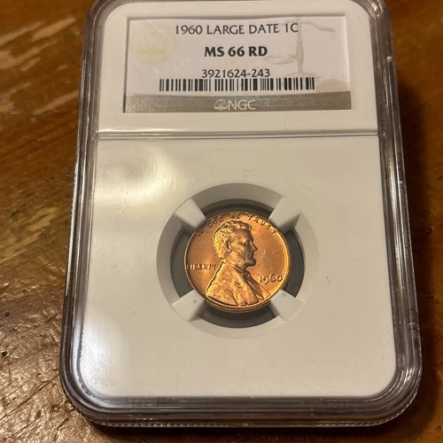 1960 1C NGC MS66RD Large Date Lincoln Cent 