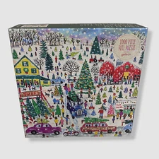 Galison Michael Storrings Christmas Tree Farm 1000-Piece Foil Puzzle