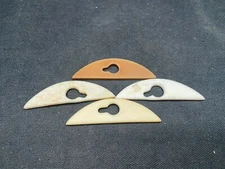 Set of (4) PTFE  Stirrer Blade  for 10mm Stir Shaft Half Moon Shape 3” Length