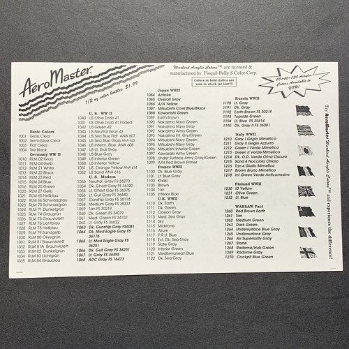 Calcomanía de modelo de avión: Aeromaster Products 48-505 - Halcones del Rojo Parte I - Imagen 6 de 7