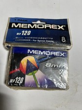 NEW sealed Memorex 8mm Videocassette MP-120 8 video system cassette