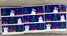 Vintage American Greetings Corp Snowman Christmas Tree Truck Stickers Sheets 3 