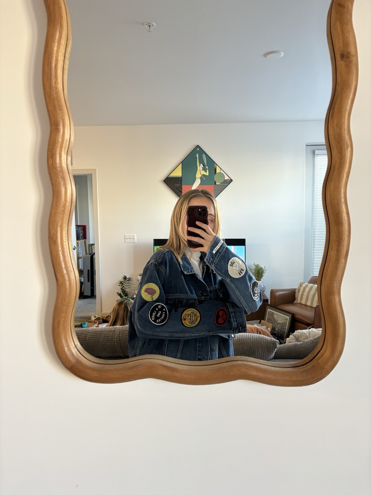 Vintage Men’s Levi’s Patchwork Denim Jacket. Ligh… - image 2