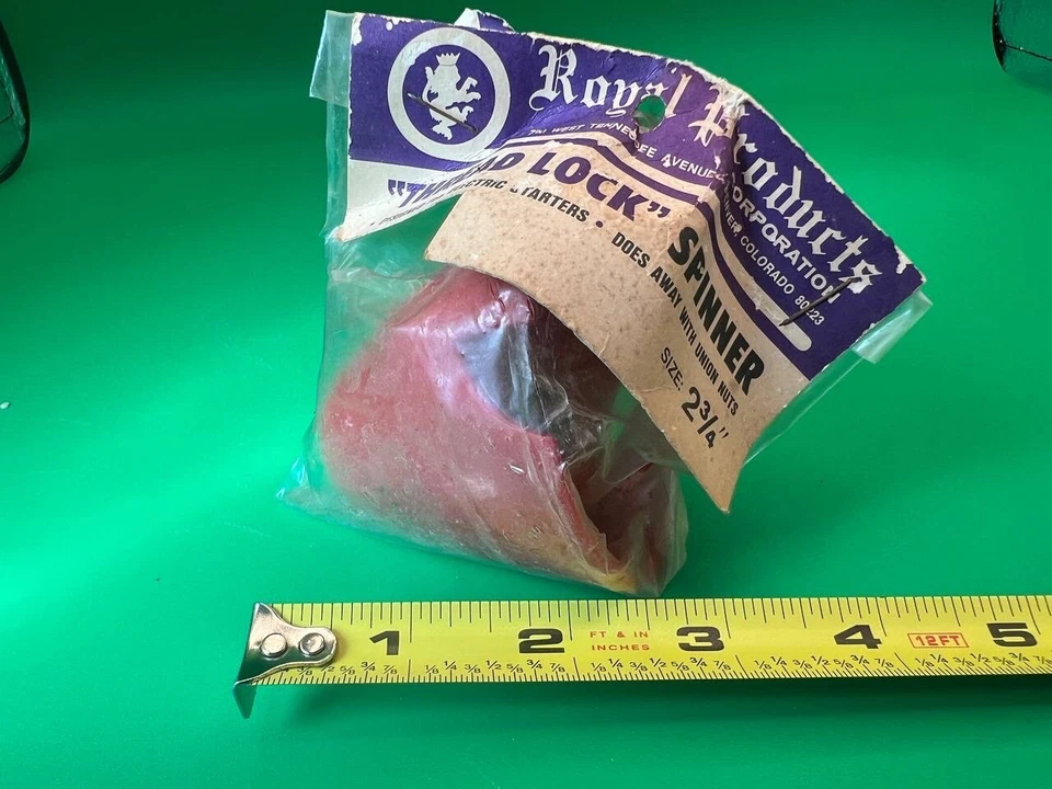 Vintage Royal Products Thread Lock Spinner 2 3/4 "  Red Rc Airplan Model New ST5 - Image 3 of 4