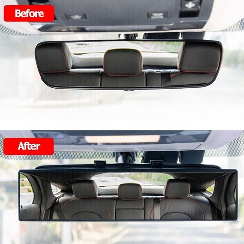Car 300MM Rear View Wide Angle Convex Clear Rearview Mirror Click On Universal - Picture 14 of 20