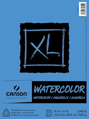 30-Sheets Watercolor Cold Press Textured Paper Pad 9'' x 12'' Brand New