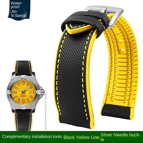 Waterproof Watch Strap Nylon Rubber Colorful Wrist Band Pin Buckle Men 19-24mm - Picture 37 of 46