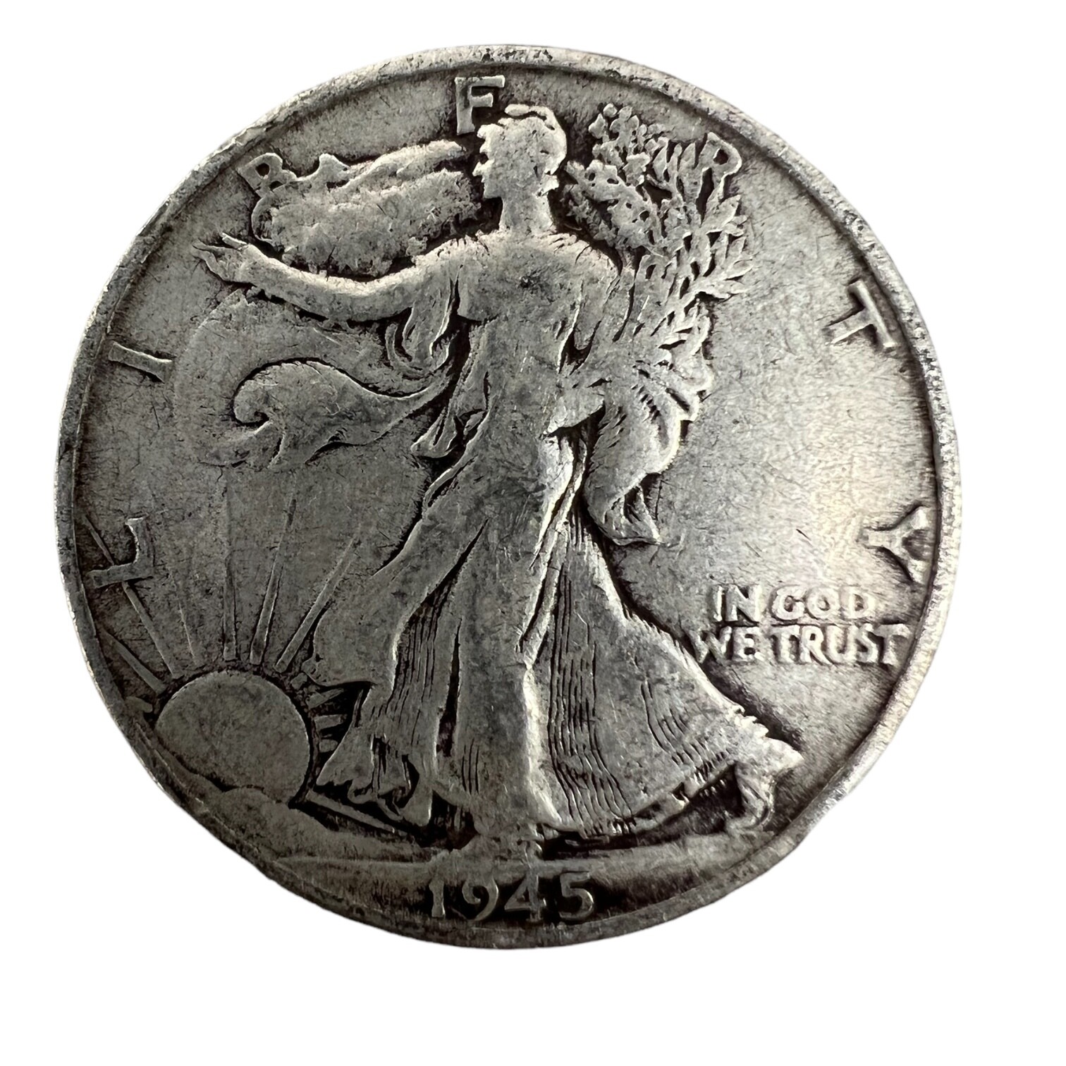 Walking Liberty Half Dollar (1916–1947) – 90% Silber, Sehr Guter Zustand (Fine)
