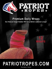 Patriot Ropes Red 100% Virgin Rubber Premium Saddle Horn Dally Wraps, 12 Pack