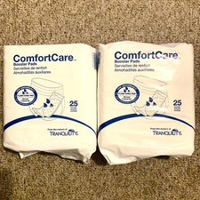 Comfort Care Incontinence Booster Pads Men/ Women Adds Extra Absorbency 25ct x 2