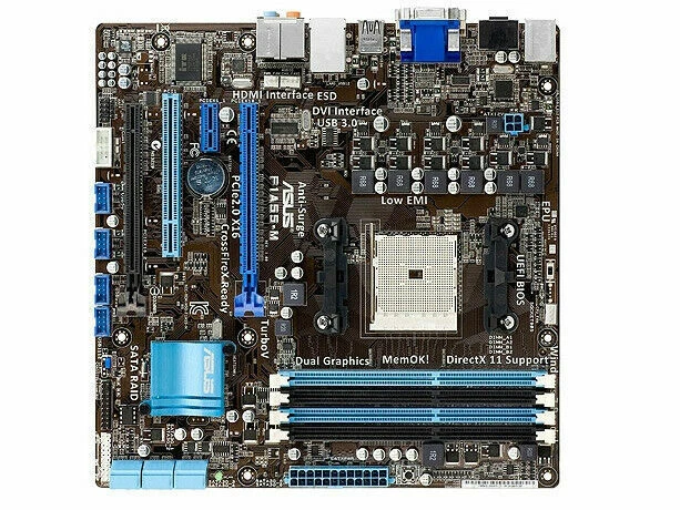For ASUS F1A55-M Motherboard AMD FM1 4*DDR3 64G HDMI DVI VGA M-ATX System Board - Image 3 of 3