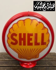 SHELL Reproduction 13.5" Gas Pump Globe - (Red Body)