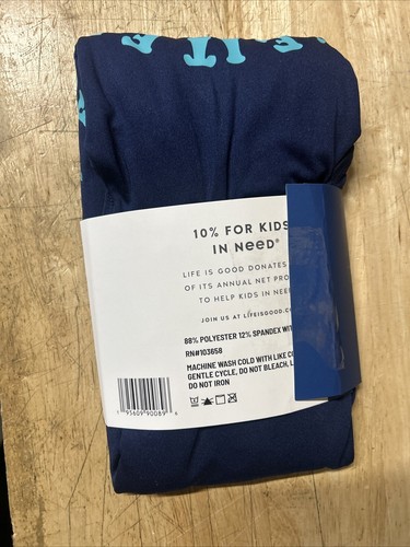 New Life is Good Sun Shirt UNISEX ( XL ) Kids Navy LNG Sleeve Stretch UPF 50 - Picture 2 of 2