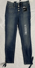 William Rast High Rise Crop Jeans Juniors Size 26 Blue Stretch Denim NWT