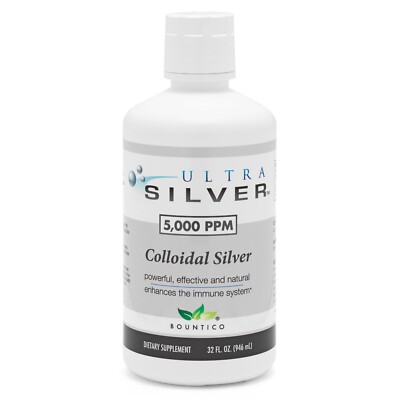 Ultra Silver Colloidal Silver 5000 PPM - 32 oz Bottle (free ship)