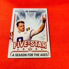 Joe Burrow .. ROOKIE RED .. LSU Tigers / Cincinnati Bengals 2020 Hit FIVE STAR