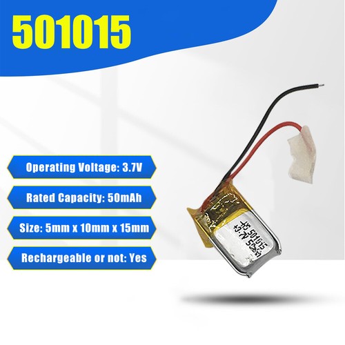 501015 Mini 3.7V 50mAh Li Po Polymer Rechargeable Battery For Video Pen Earphone - Imagen 4 de 40