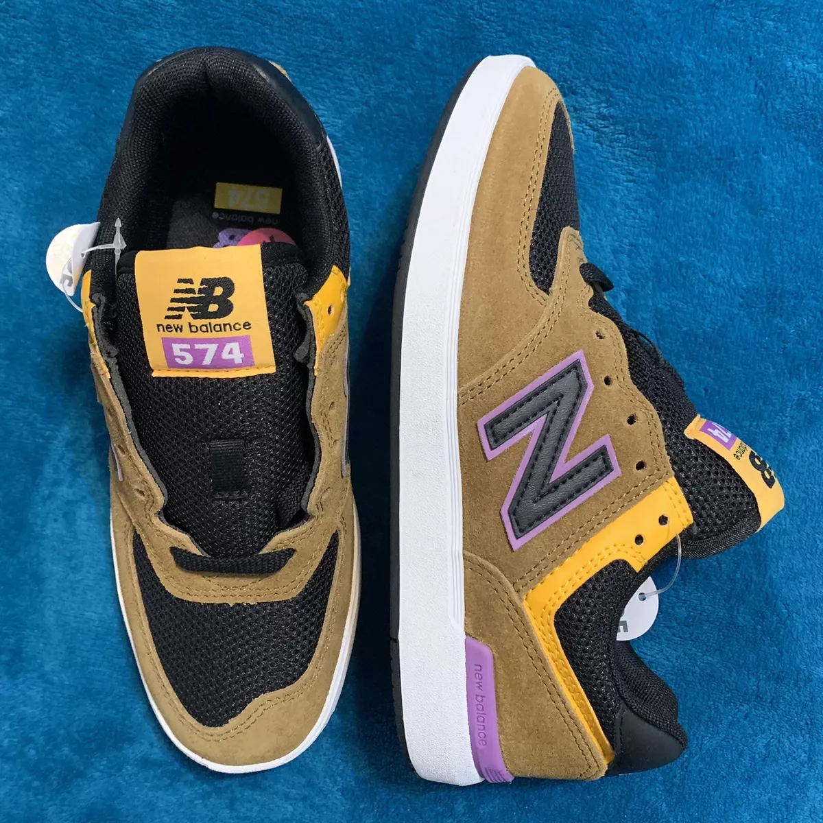 New Balance All Coasts AM574 Court Brown Black Men s Skate Shoes