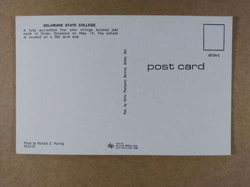 Postal Delaware State College Highway 13 Dover DE - Imagen 2 de 2