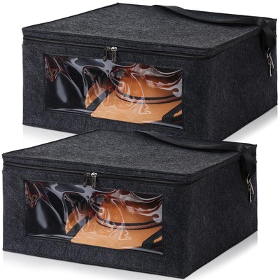 2 Pack Hat Storage Box for Cowboy Hat Square Foldable Travel Wide Brims Caps ...