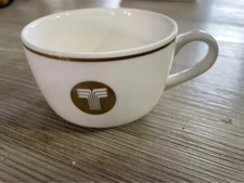 Transamerica Airlines Tea Coffee Cup First Class In-Flight Dining Vintage 1980s