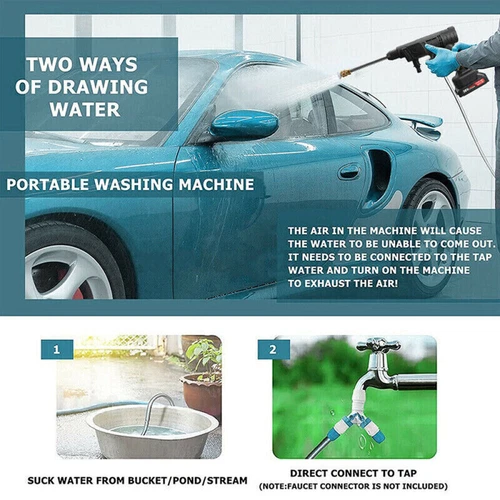 Für Makita 18V Akku Hochdruckreiniger Pistole Set Wasser Auto Jet Wash Reiniger - Bild 7 von 11