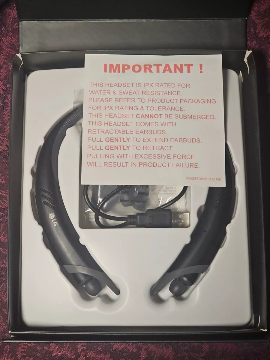 OEM LG Tone Active HBS A100 Wireless Stereo Headset Stereo BLACK New