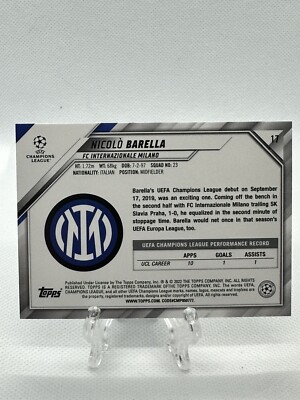 2021-22 Topps UEFA Champions Starball #17 Nicolo Barella - Inter