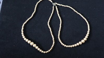 Vintage PEARL NECKLACE STORAGE AUCTION FIND LOT 2 STERLING  K