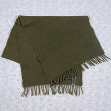 K420 GIORGIO ARMANI Green Wool Scarf Scarves Shawl 11.5" X 44.5"
