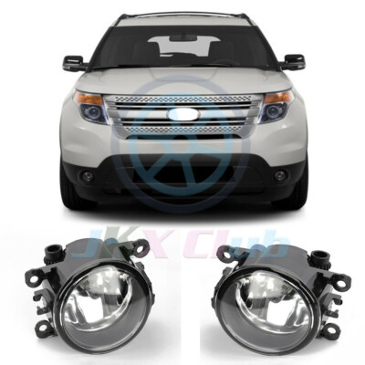 LH + RH Bumper Lamps Fog Lights u For Ford Explorer 2011-2015 / C-MAX TAURUS