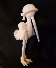 8 Baby Shower Plastic Stork with Twins Baby Shower Cake Topper Table Decor