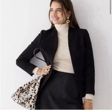 J Crew Blazer Womens 2 Going-Out Black Stretch Twill H2743 Open Front GUC