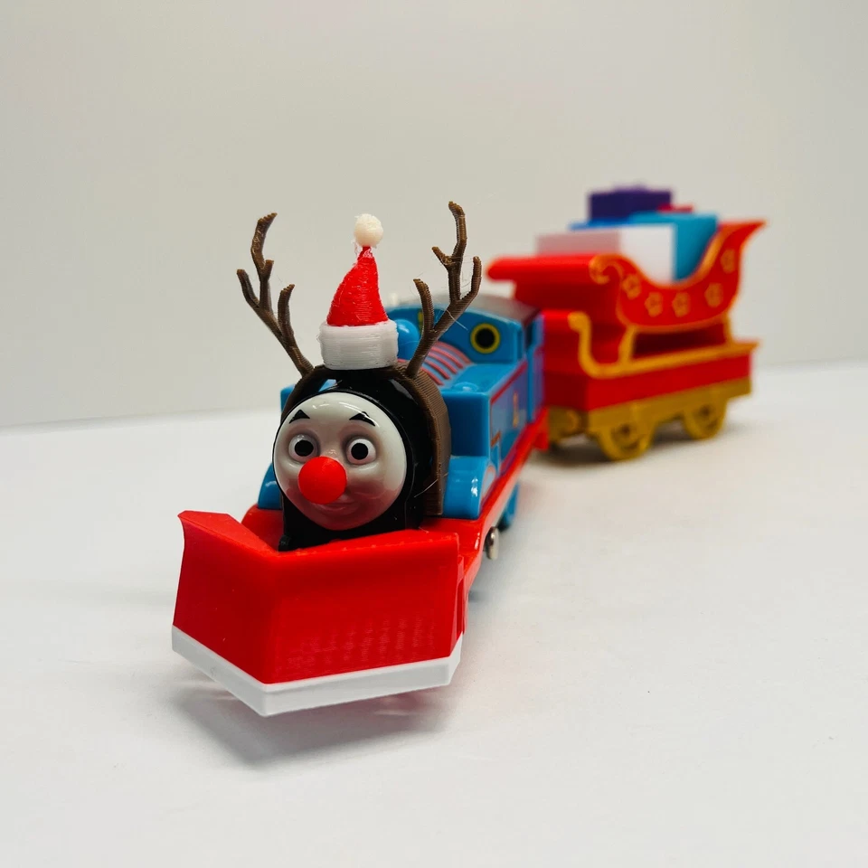 Tren de Navidad Thomas & Friends PERSONALIZADO IMPRESO EN 3D Rudolph & Santa Trackmaster Foto 3 de 4