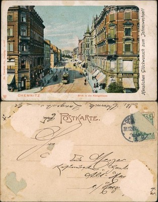 Postcard Chemnitz Königstraße 1906