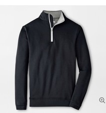peter millar Perth boys Youth Performance Quarter-Zip sz 11-12 L black