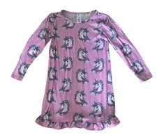 Children's Place Girls S Long Sleeve Pajama Dress Pink Unicorn Nightie Ruffle