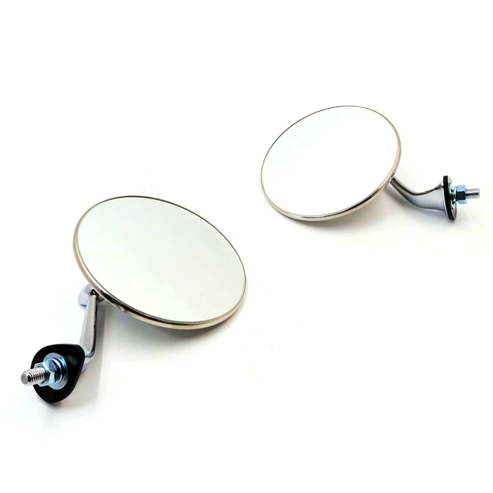 Pair Chrome Door Mirror NEW LH/RH SET 1 1/2 Litre RILEY 2-1/2 Litr RM 1945- 1954 - Image 2 of 4
