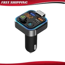 Wireless Bluetooth 5.0 FM Transmitter Adapter Type-C PD 20W Fast USB Charger