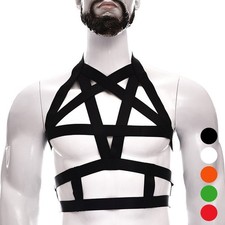 Mens Chest Strap Bondage Body Harness Gay BDSM Lingerie Underwear Nightwear Top
