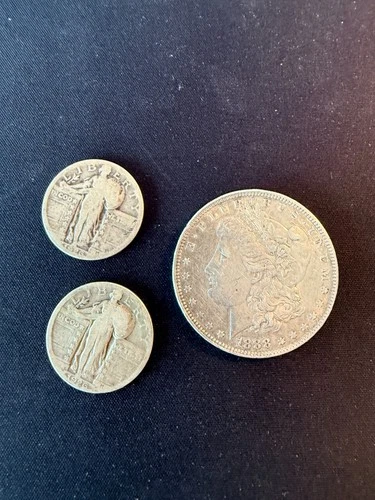 set 3 coins 1926 Standing Liberty and 1888 Morgan