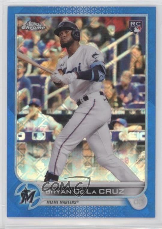 2022 Topps Chrome Logofractor Edition Blue Refractor /150 Bryan De La Cruz 0y9e