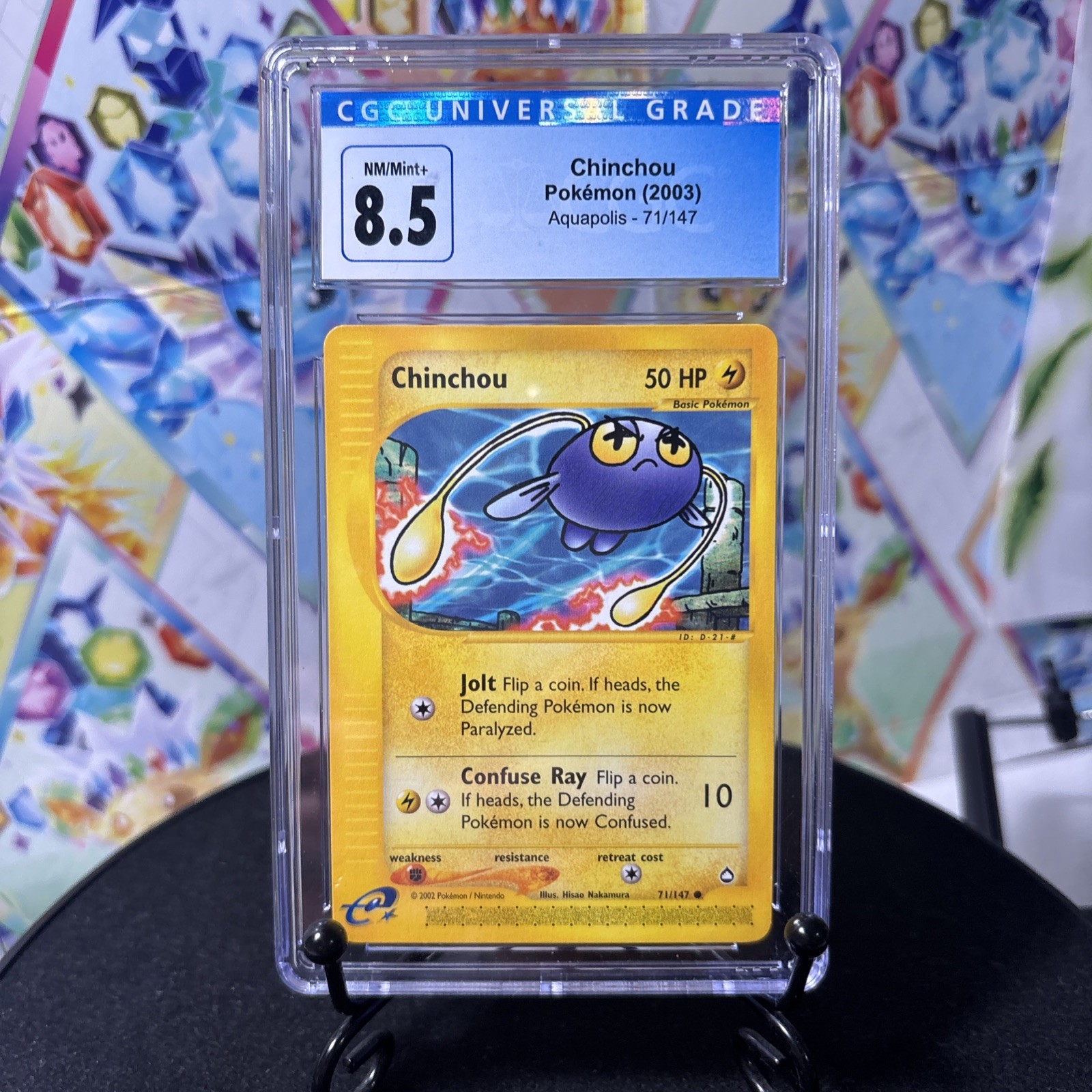 Chinchou 071/147 Aquapolis Reverse Holo Clean 8.5 Pokémon