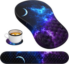 3Pcs Ergonomic Mouse Pad with Wrist Rest, Keyboard Wrist Rest,Keyboard and Mouse