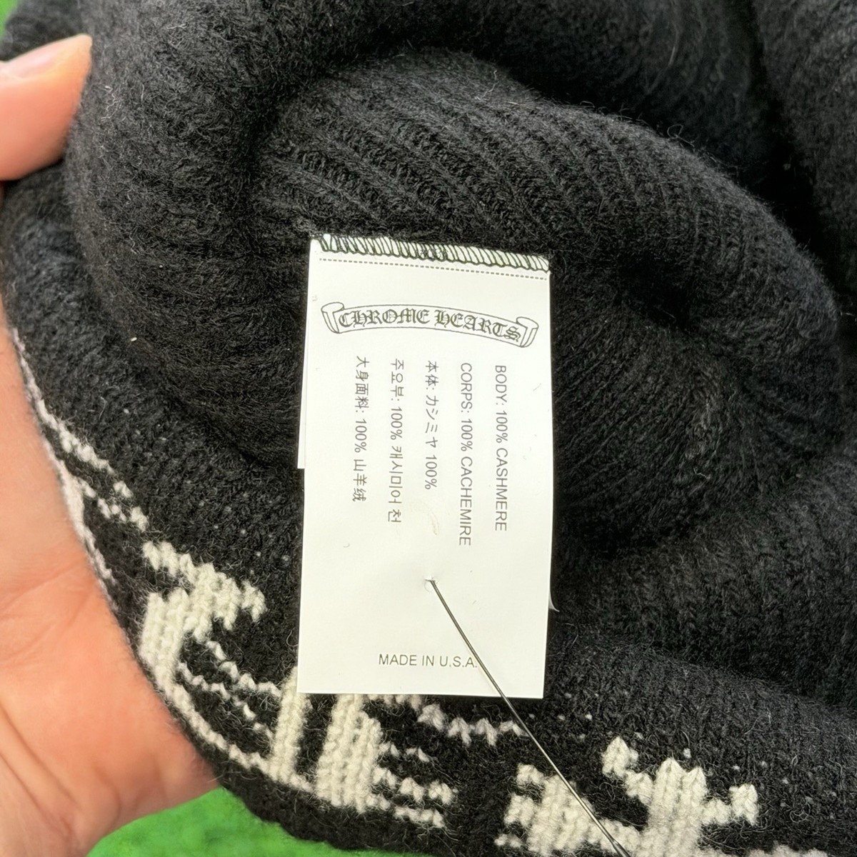 Chrome Hearts “ Big Daddy ” NYC - Cashmere - Beanie - Black - | eBay