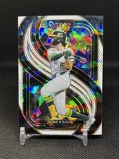 2025 Panini Select Jacob Wilson RC Premier Level White Ice Prizm 20/25 Athletics